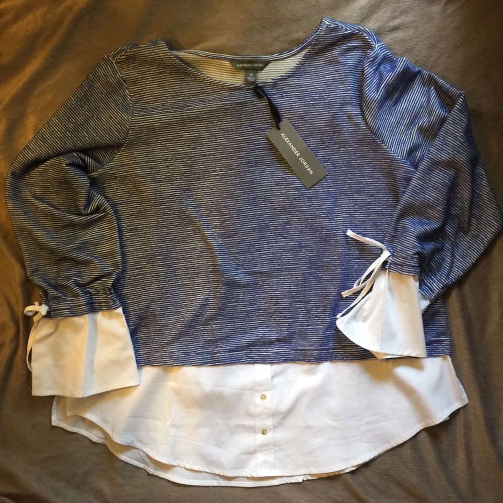Striped Layered Sweater - Picture 2 of 6